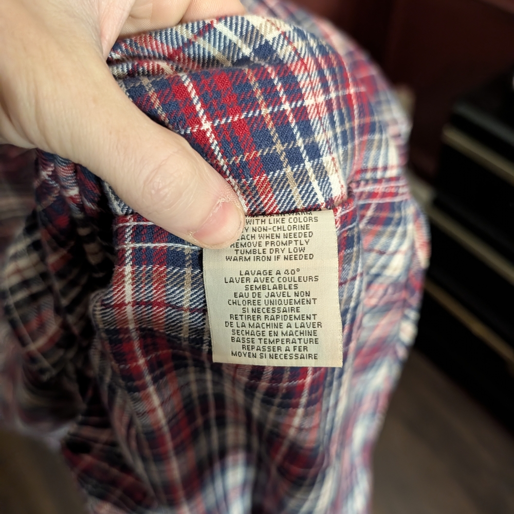 Denim & Supply Ralph Lauren Vintage Red and Blue Plaid Flannel Shirt - Picture 9 of 9